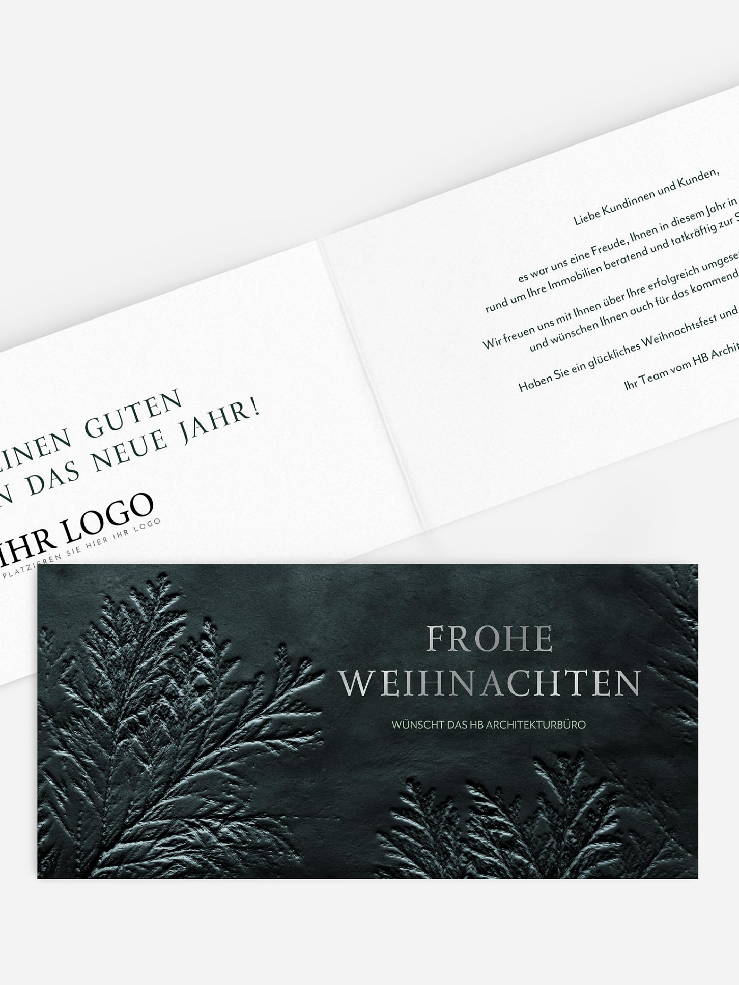 Geschäftliche Weihnachtskarte Geprägt