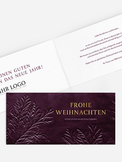 Geschäftliche Weihnachtskarte Geprägt