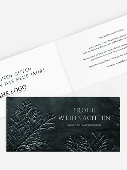 Geschäftliche Weihnachtskarte Geprägt