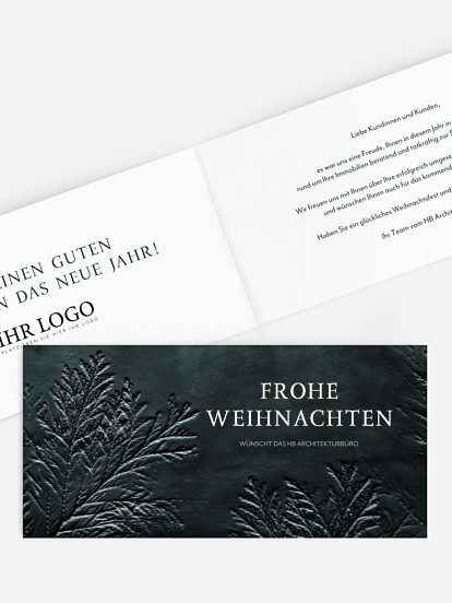 Geschäftliche Weihnachtskarte Geprägt