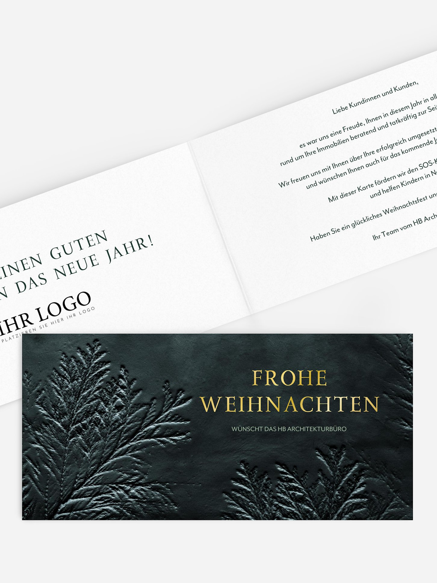 Spendenkarten Geschäftlich Geprägt