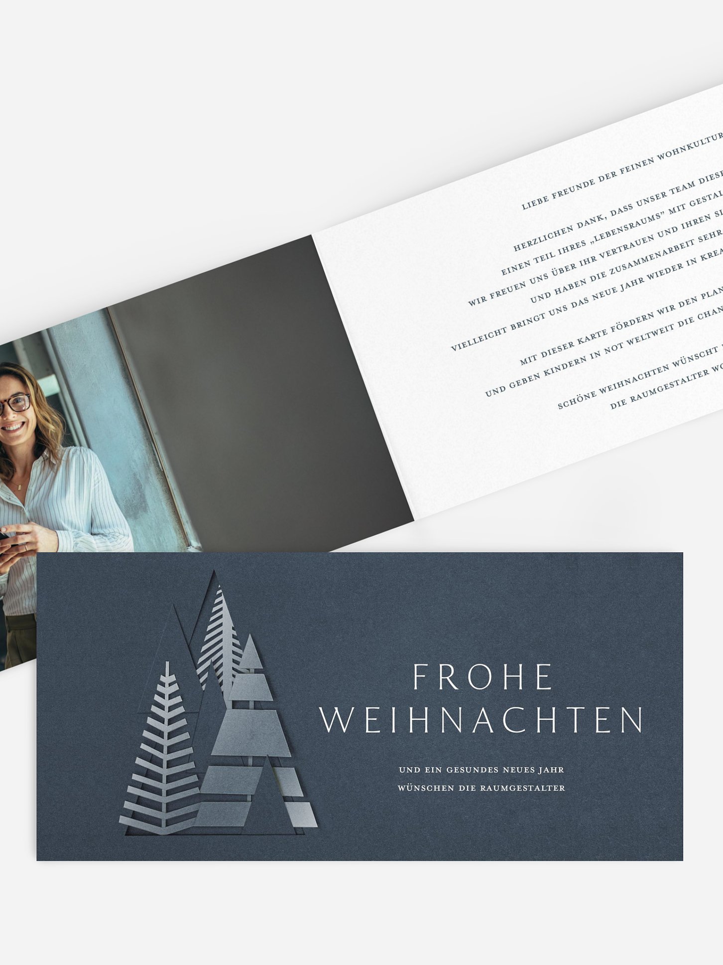 Spendenkarten Geschäftlich Chic Silhouette (Lack)