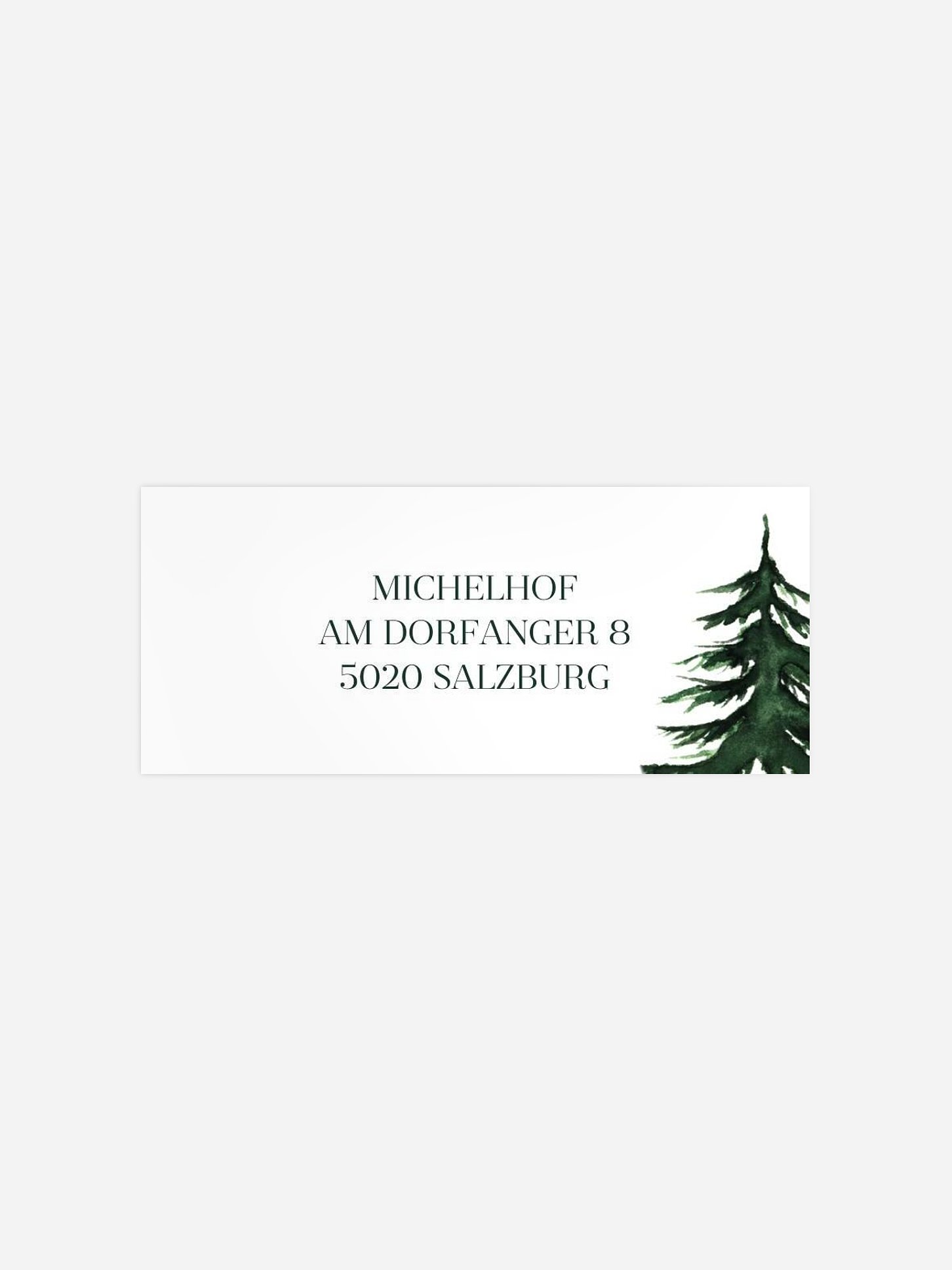 Absenderaufkleber geschäftl. Weihnachten Warm Wintertrees Kraftpapier