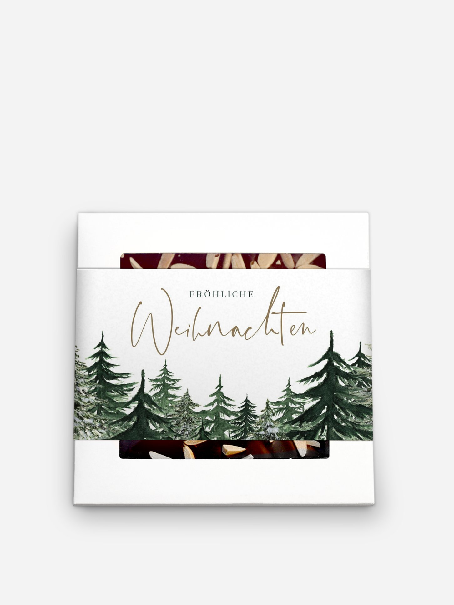 Schokobox geschäftlich Warm Wintertrees Kraftpapier