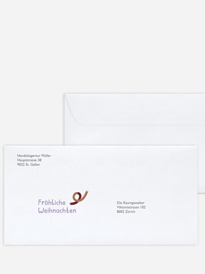 Bedruckte Umschläge geschäftl. Weihnachten Warm eingepackt