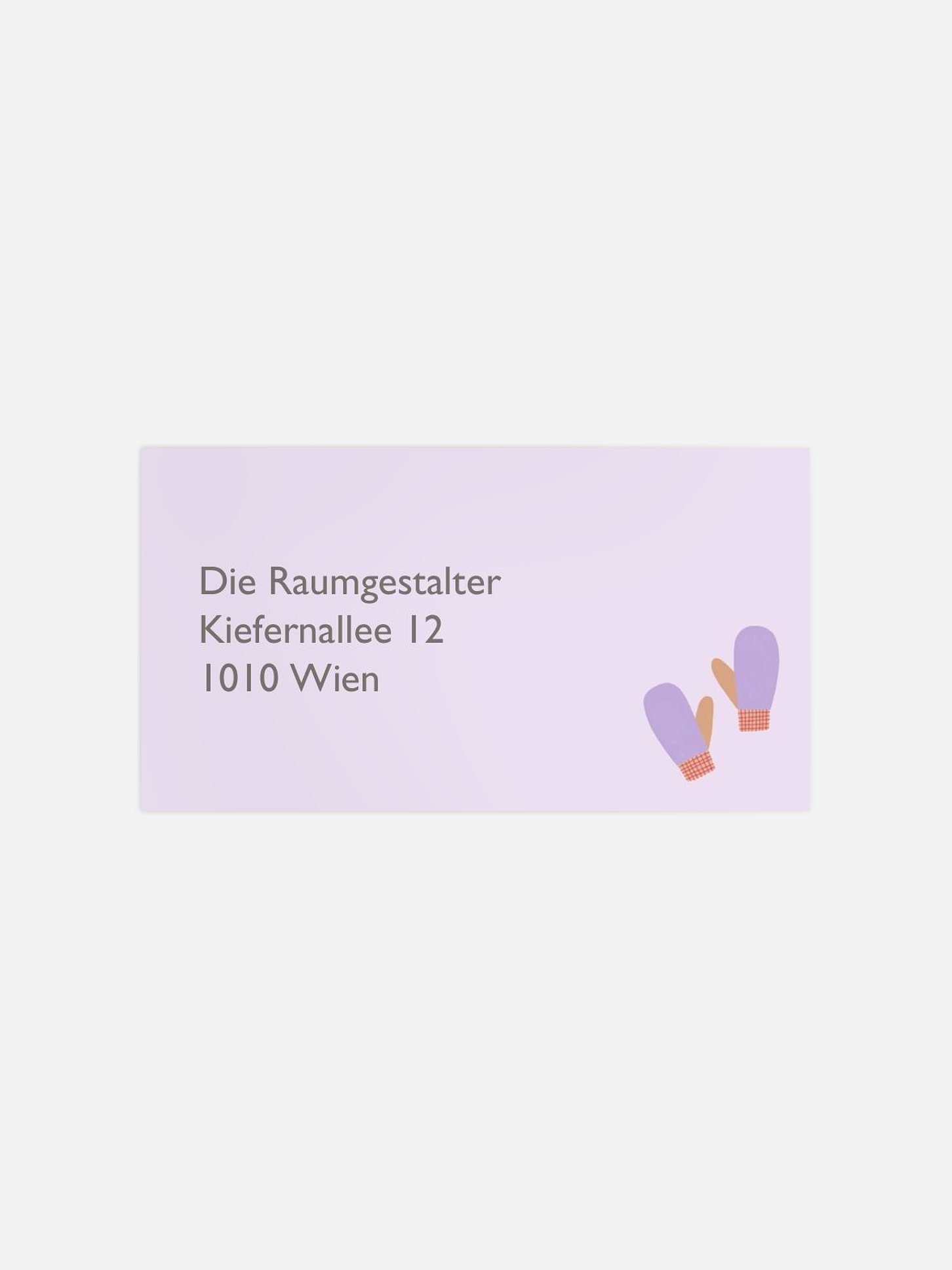Empfängeraufkleber geschäftl. Weihnachten Warm eingepackt