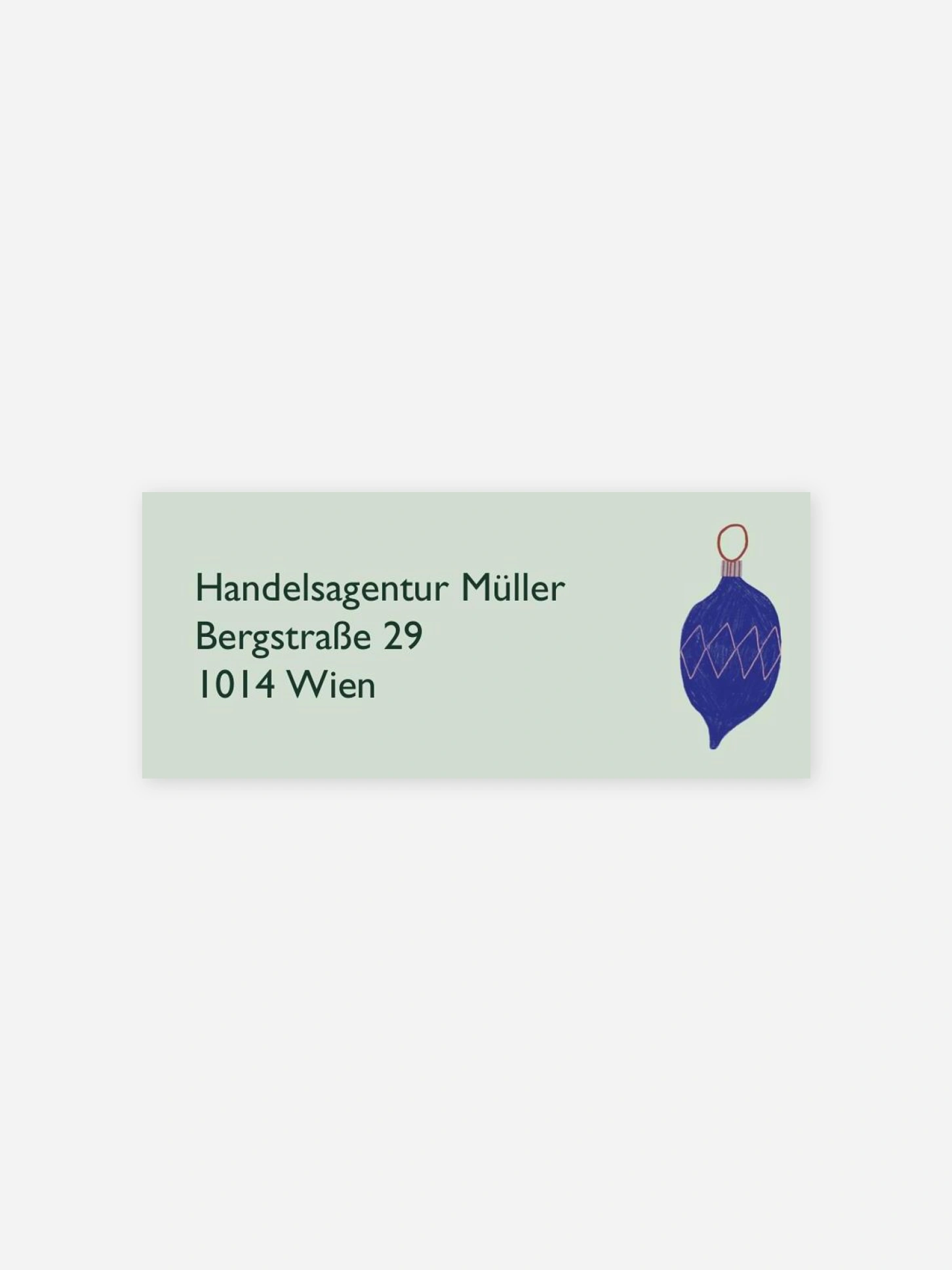 Absenderaufkleber geschäftl. Weihnachten Bunte Kugeln