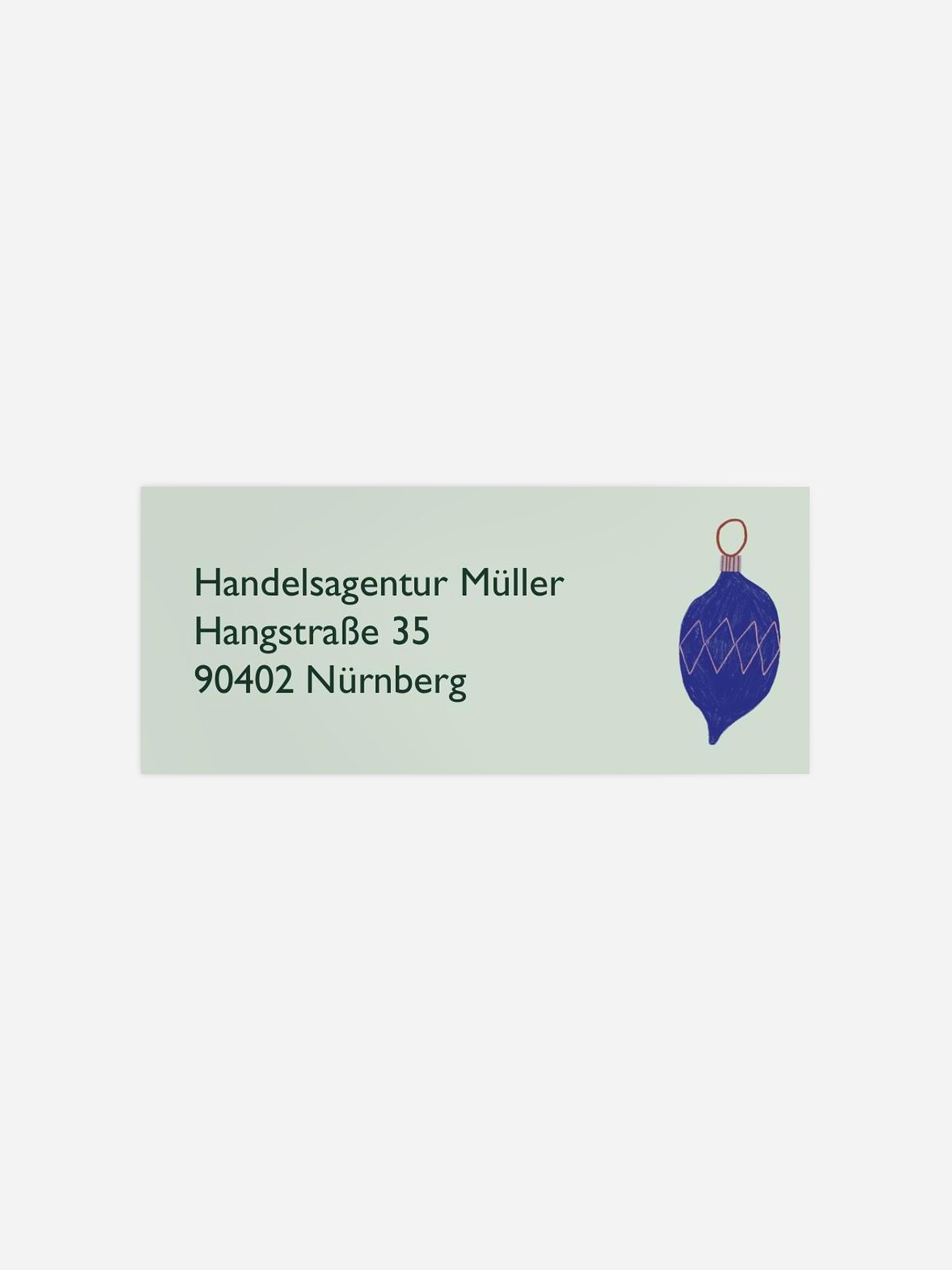 Absenderaufkleber geschäftl. Weihnachten Bunte Kugeln