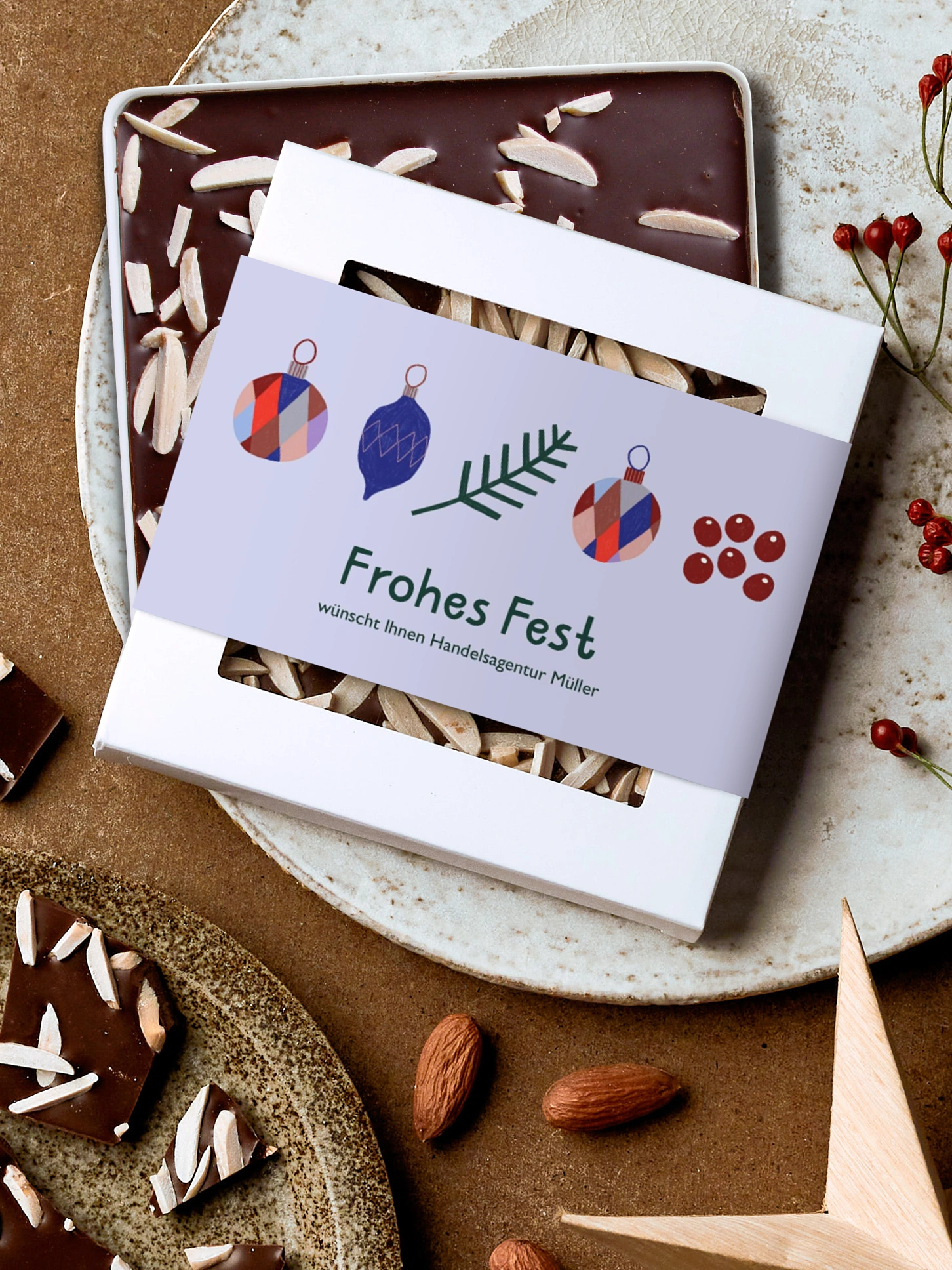 Schokobox geschäftlich Bunte Kugeln