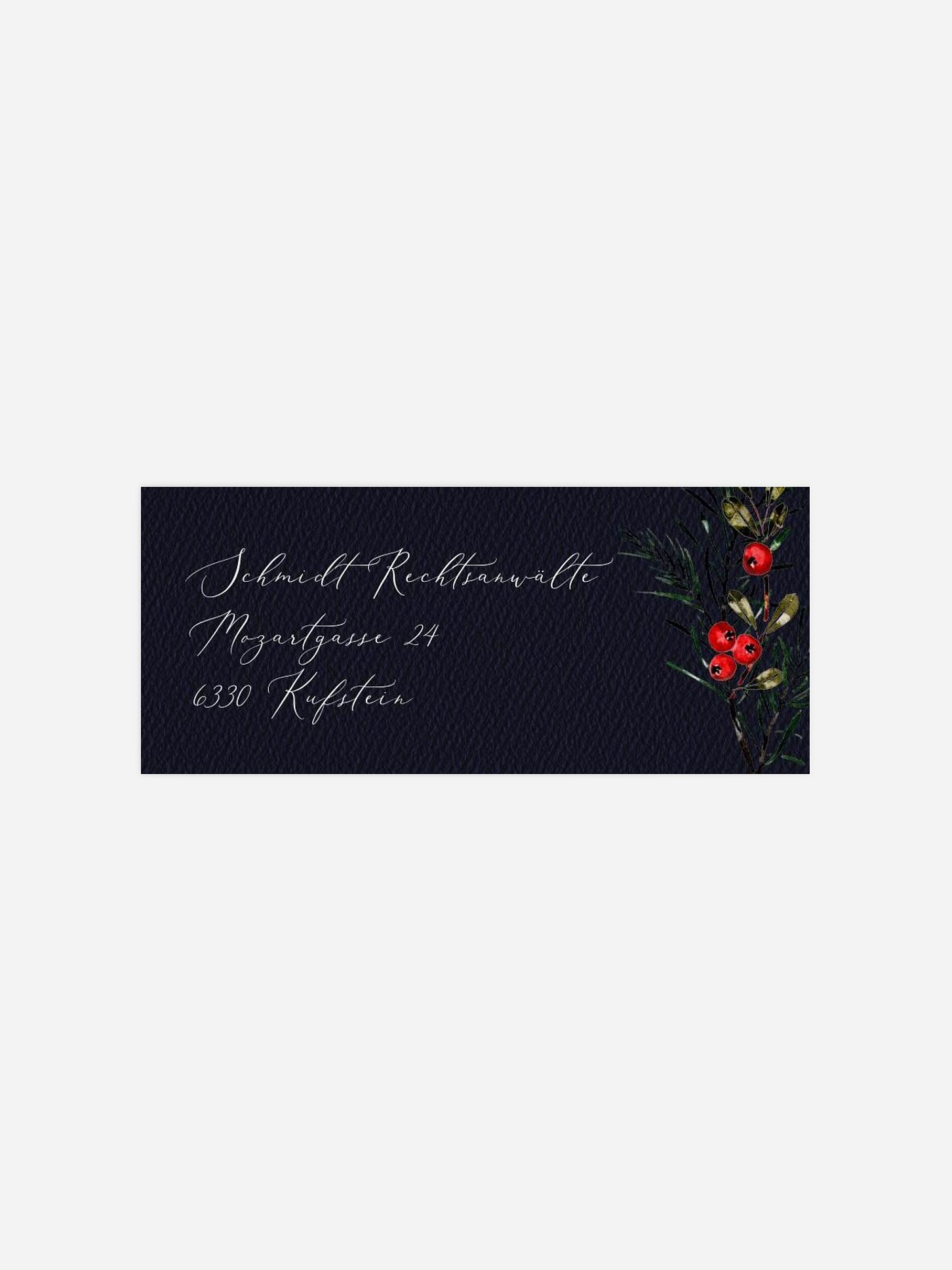 Absenderaufkleber geschäftl. Weihnachten Classic Wreath