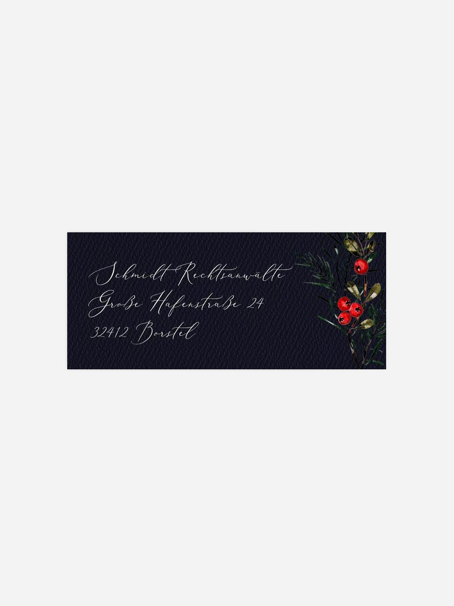 Absenderaufkleber geschäftl. Weihnachten Classic Wreath