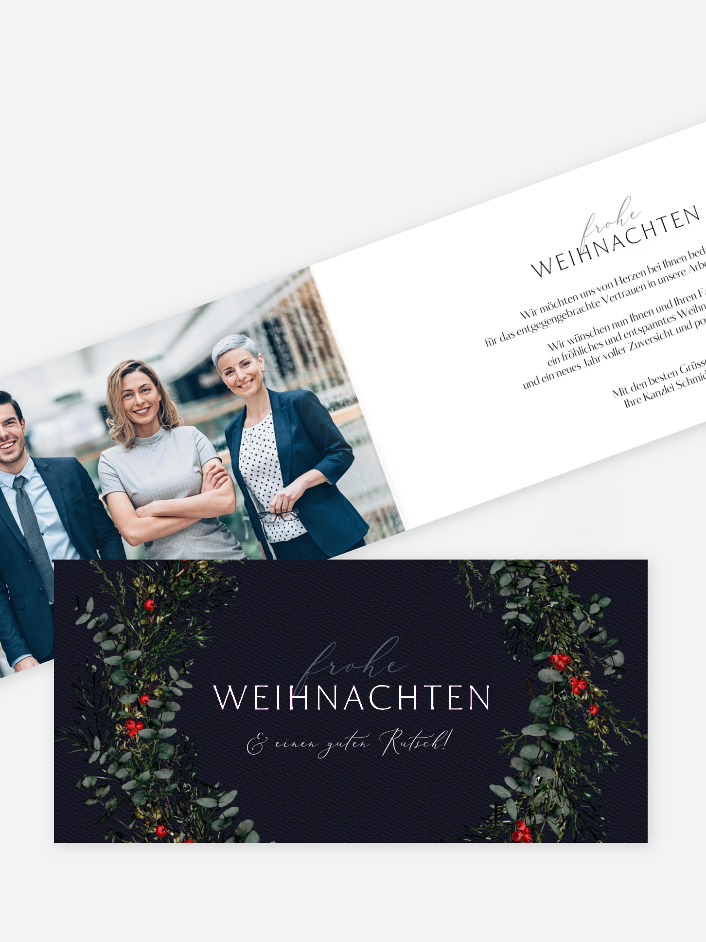 Geschäftliche Weihnachtskarte Classic Wreath