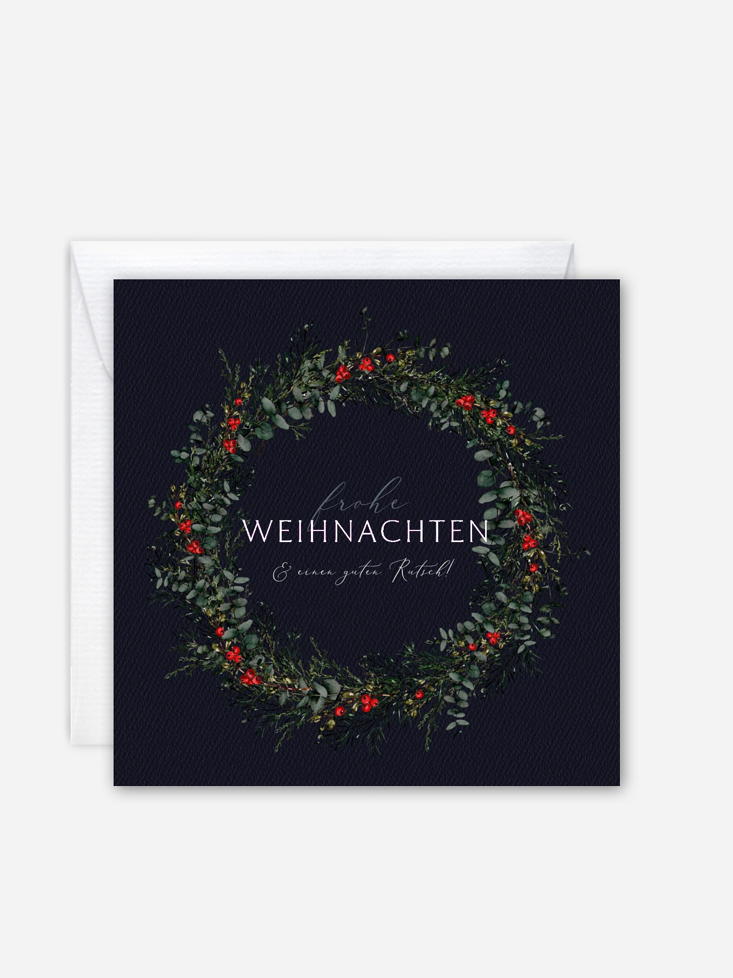 Geschäftliche Weihnachtskarte Classic Wreath
