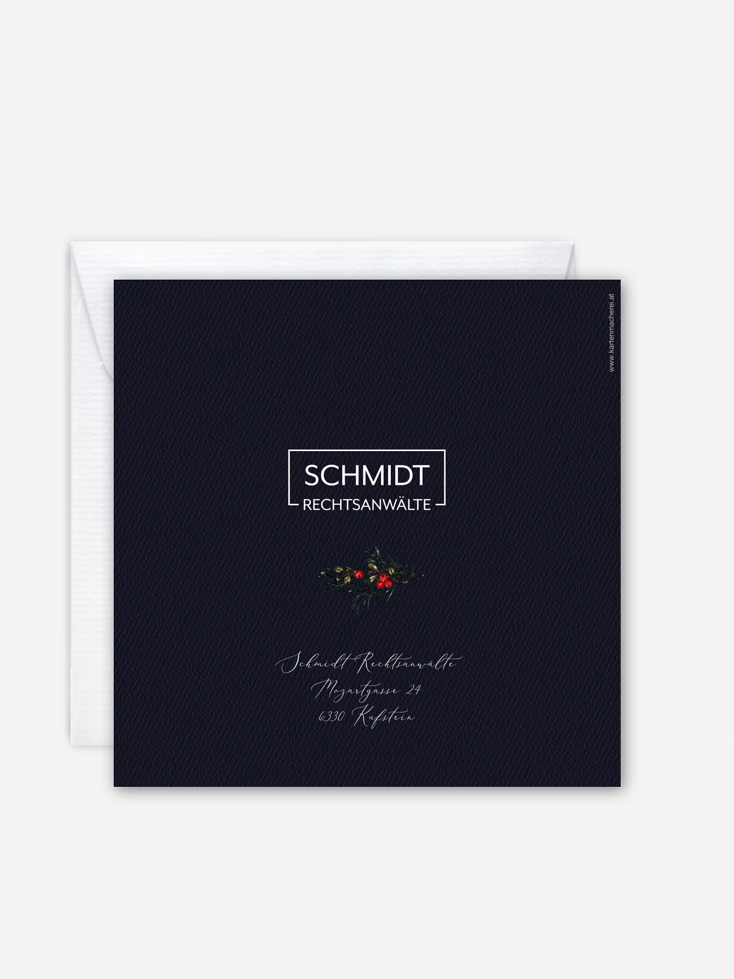 Geschäftliche Weihnachtskarte Classic Wreath