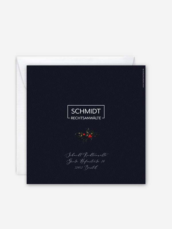 Geschäftliche Weihnachtskarte Classic Wreath