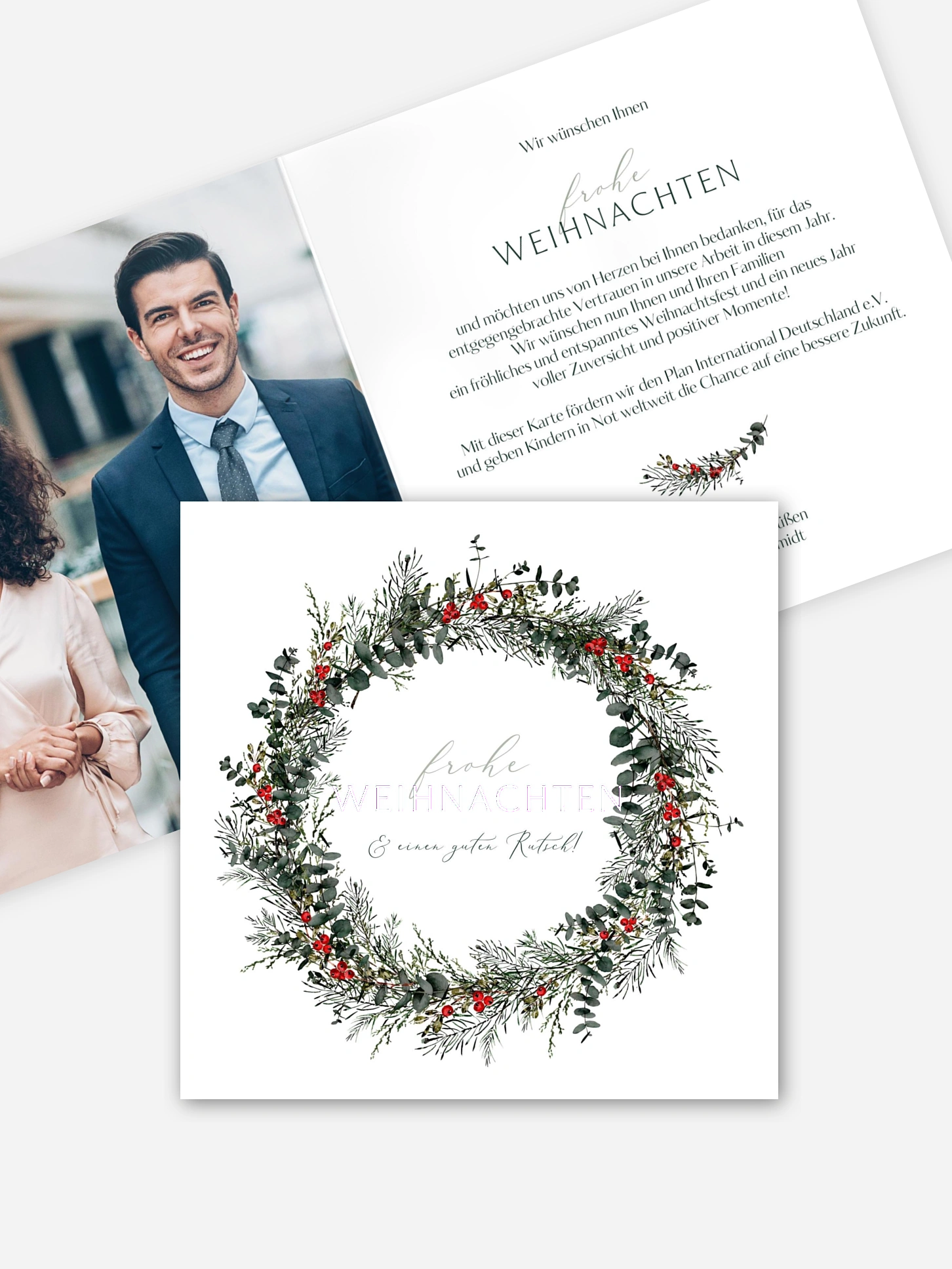 Spendenkarten Geschäftlich Classic Wreath