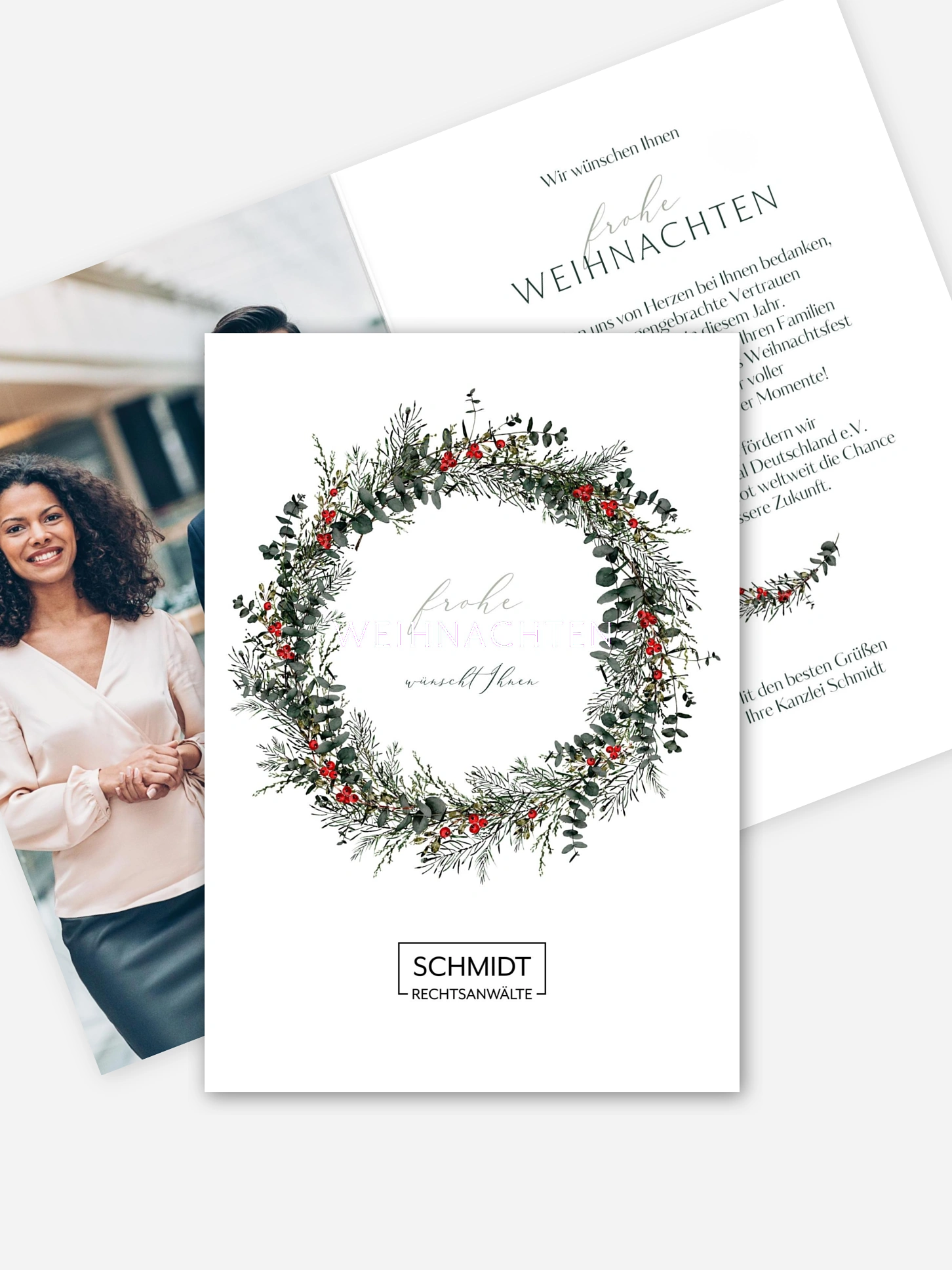 Spendenkarten Geschäftlich Classic Wreath