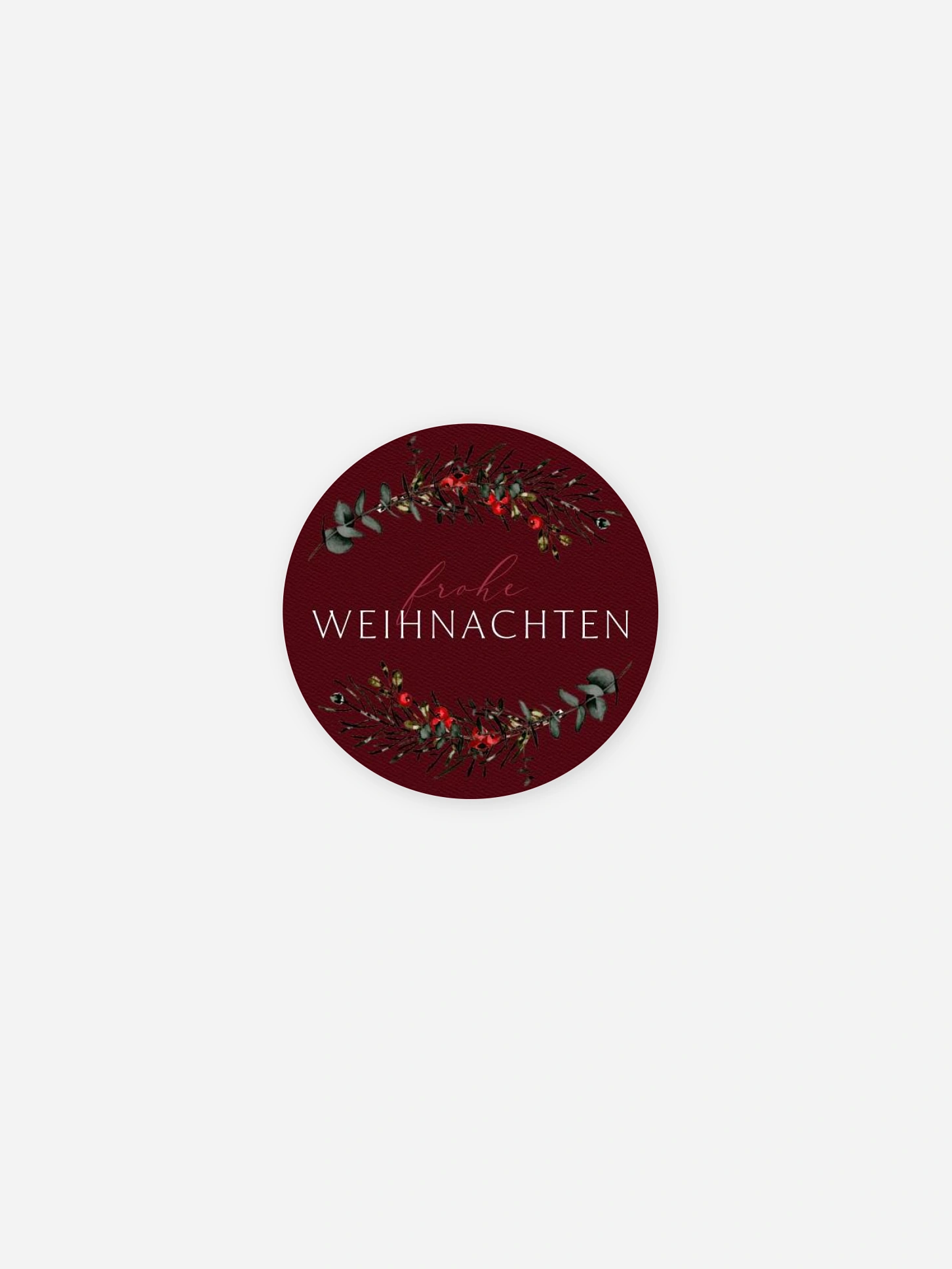Geschenkaufkleber Geschäftlich Classic Wreath