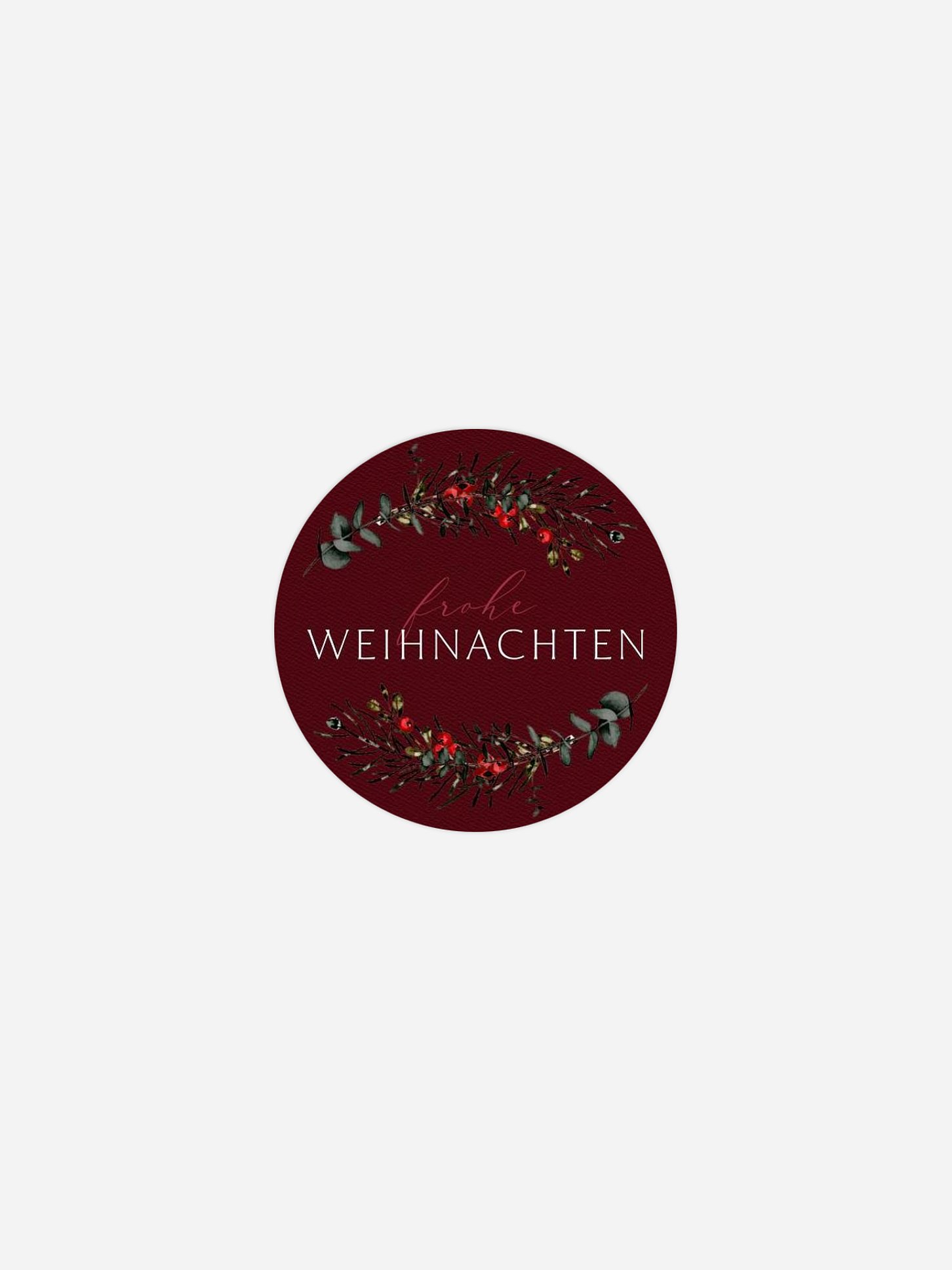 Geschenkaufkleber Geschäftlich Classic Wreath
