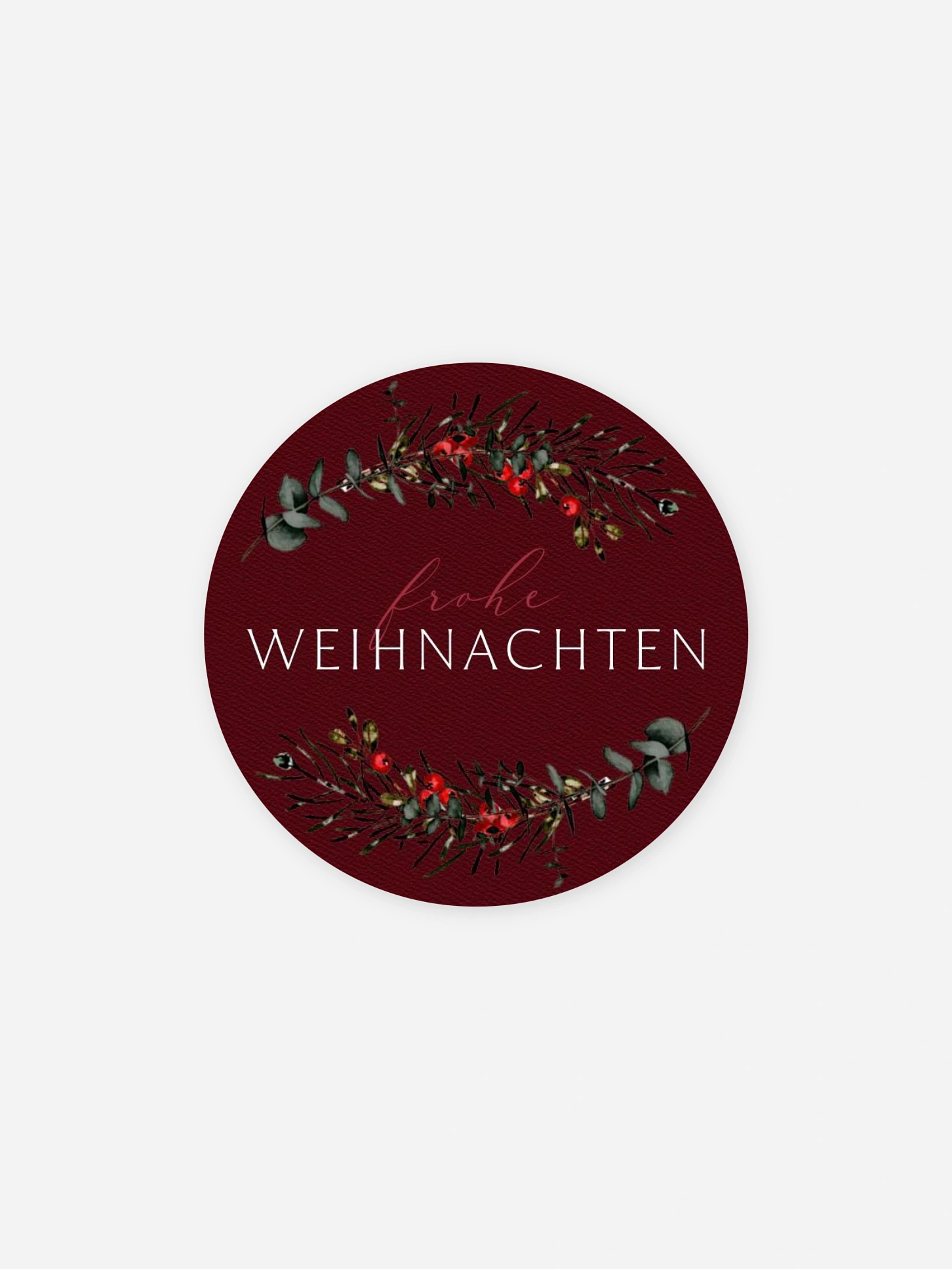 Geschenkaufkleber Geschäftlich Classic Wreath