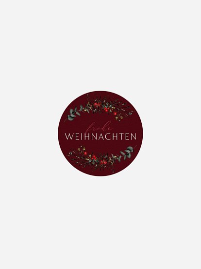 Geschenkaufkleber Geschäftlich Classic Wreath