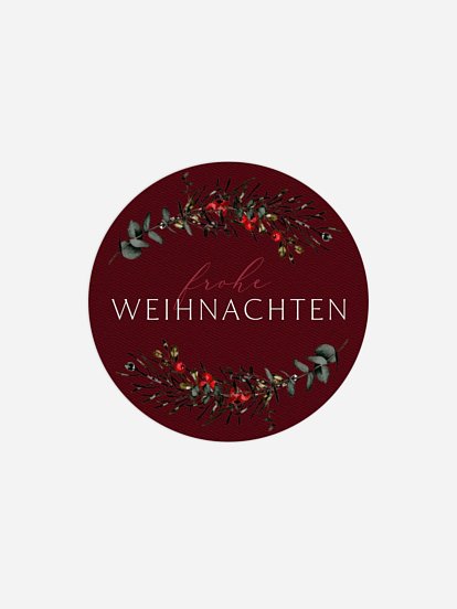 Geschenkaufkleber Geschäftlich Classic Wreath