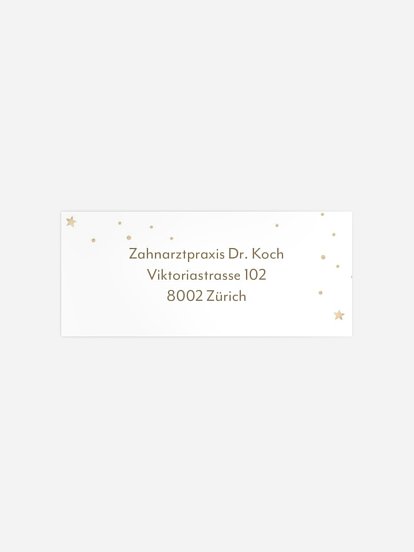 Absenderaufkleber geschäftl. Weihnachten Pinguin