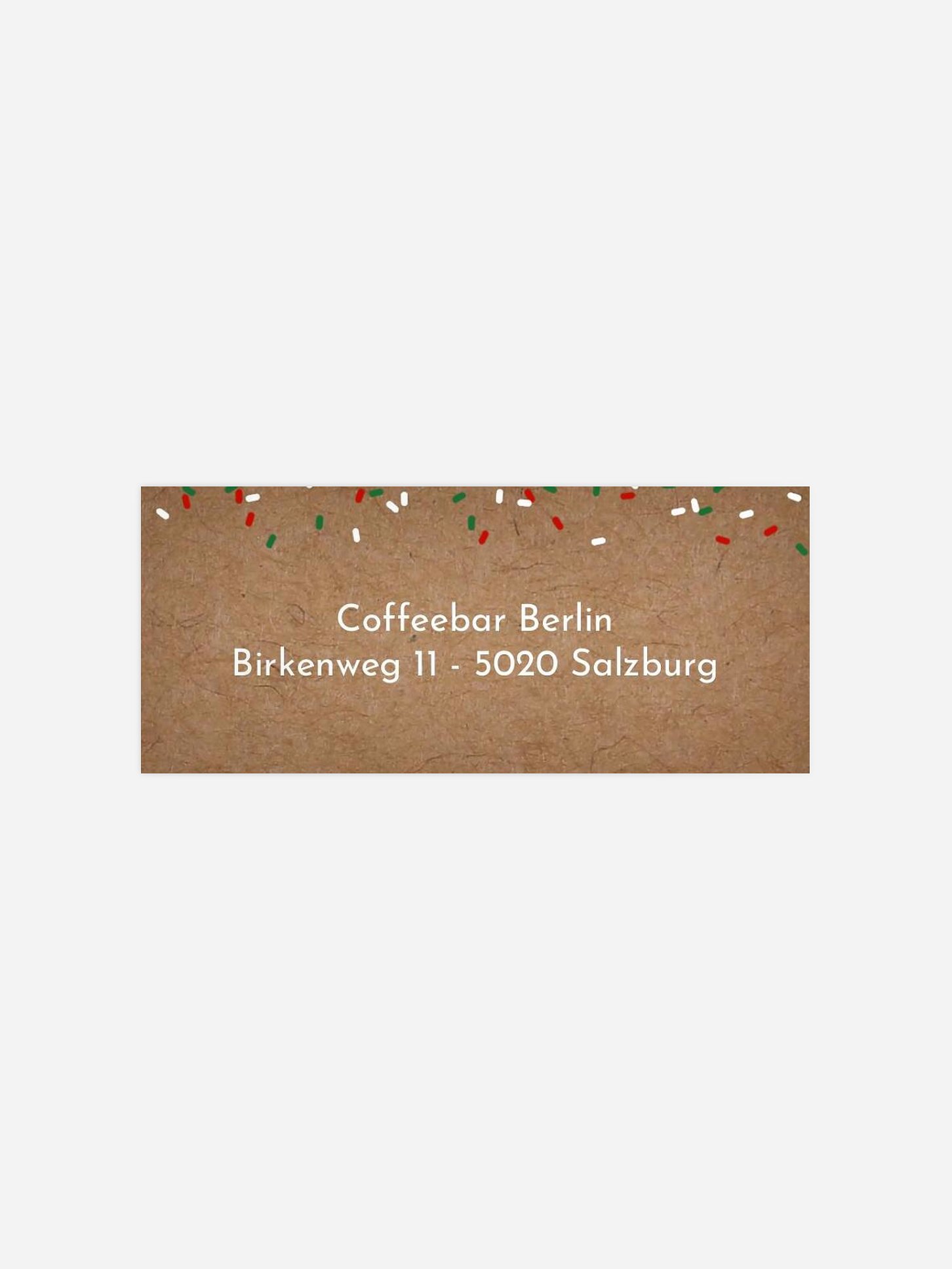 Absenderaufkleber geschäftl. Weihnachten Sweet Christmas