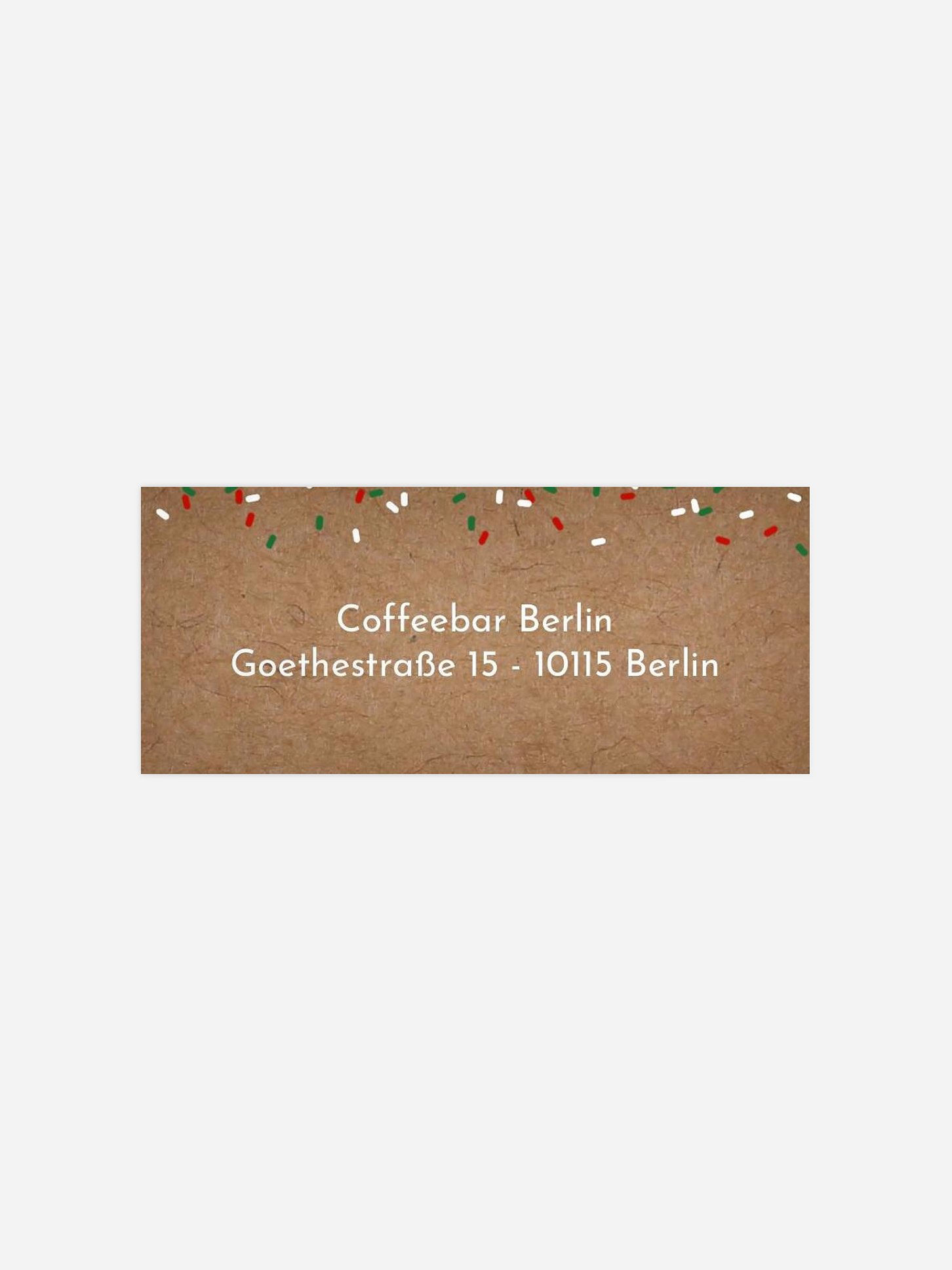 Absenderaufkleber geschäftl. Weihnachten Sweet Christmas