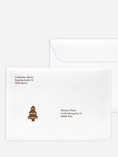 Bedruckte Umschläge geschäftl. Weihnachten Sweet Christmas