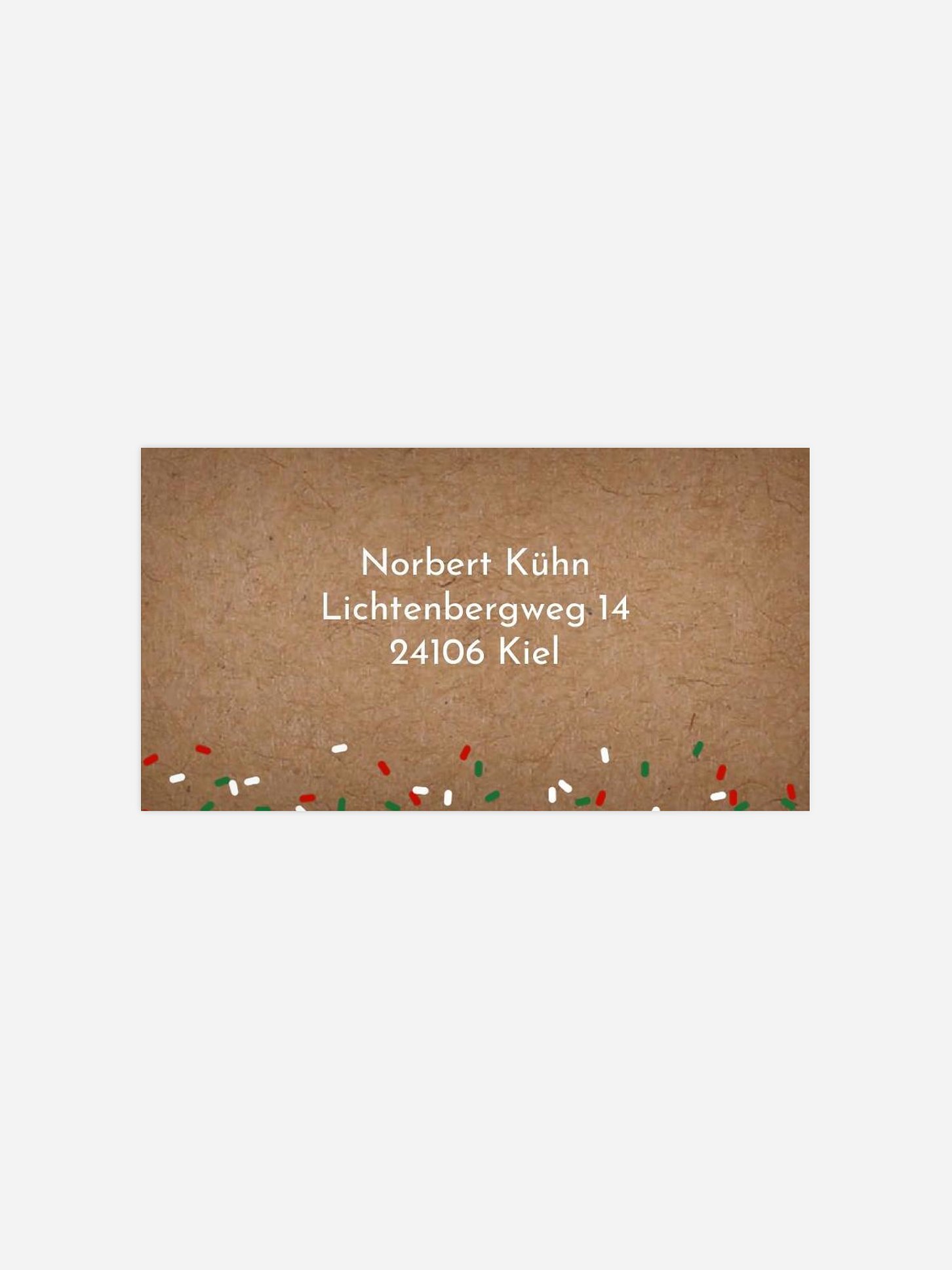Empfängeraufkleber geschäftl. Weihnachten Sweet Christmas