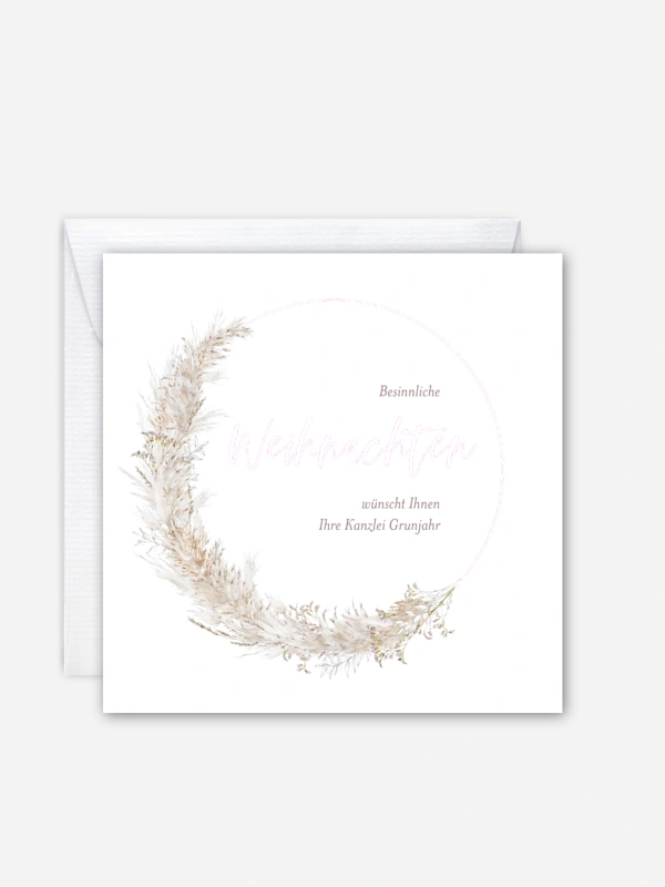 Geschäftliche Weihnachtskarte Soft Christmas