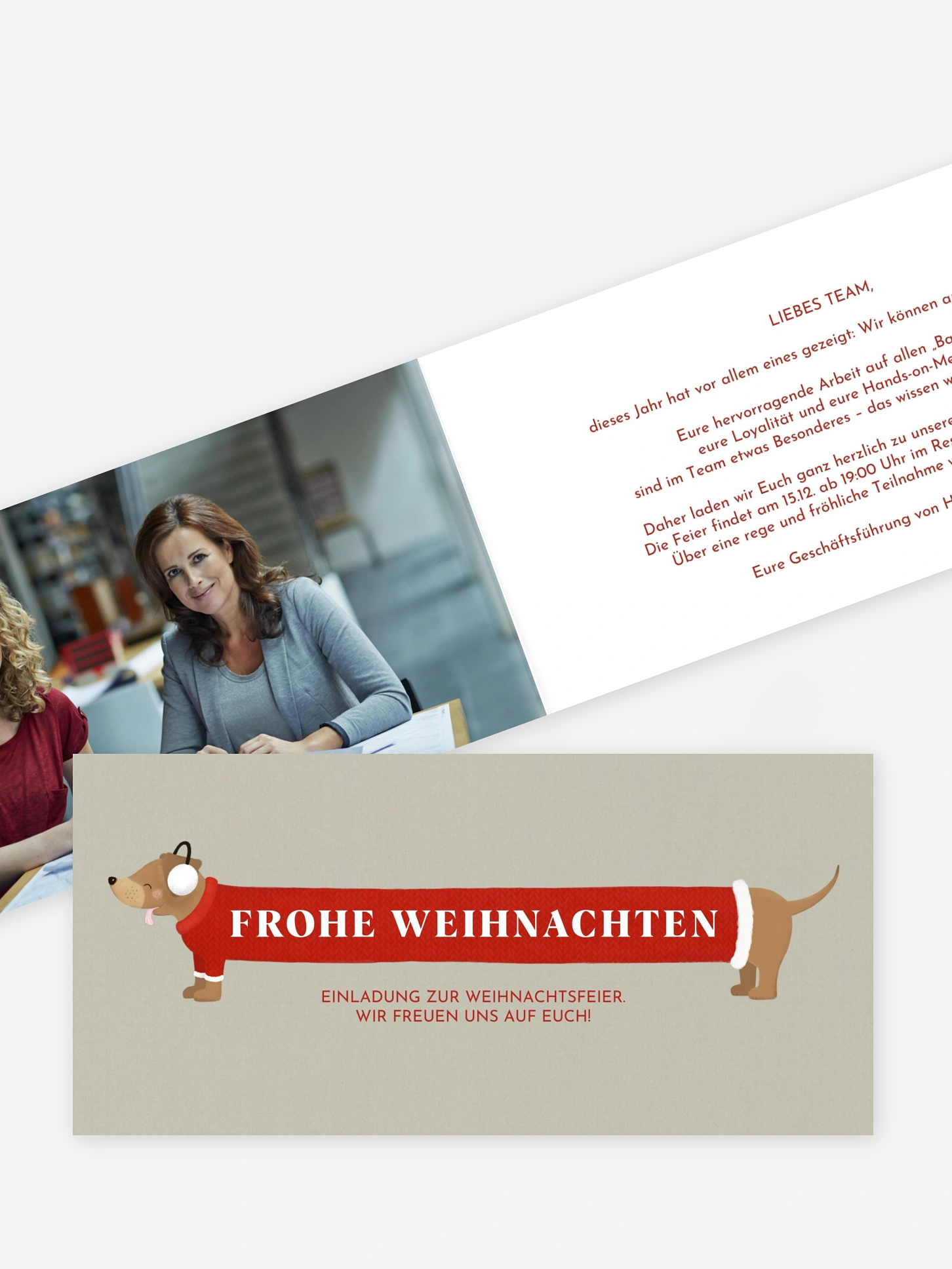 Weihnachtsfeier Weihnachtsdackel