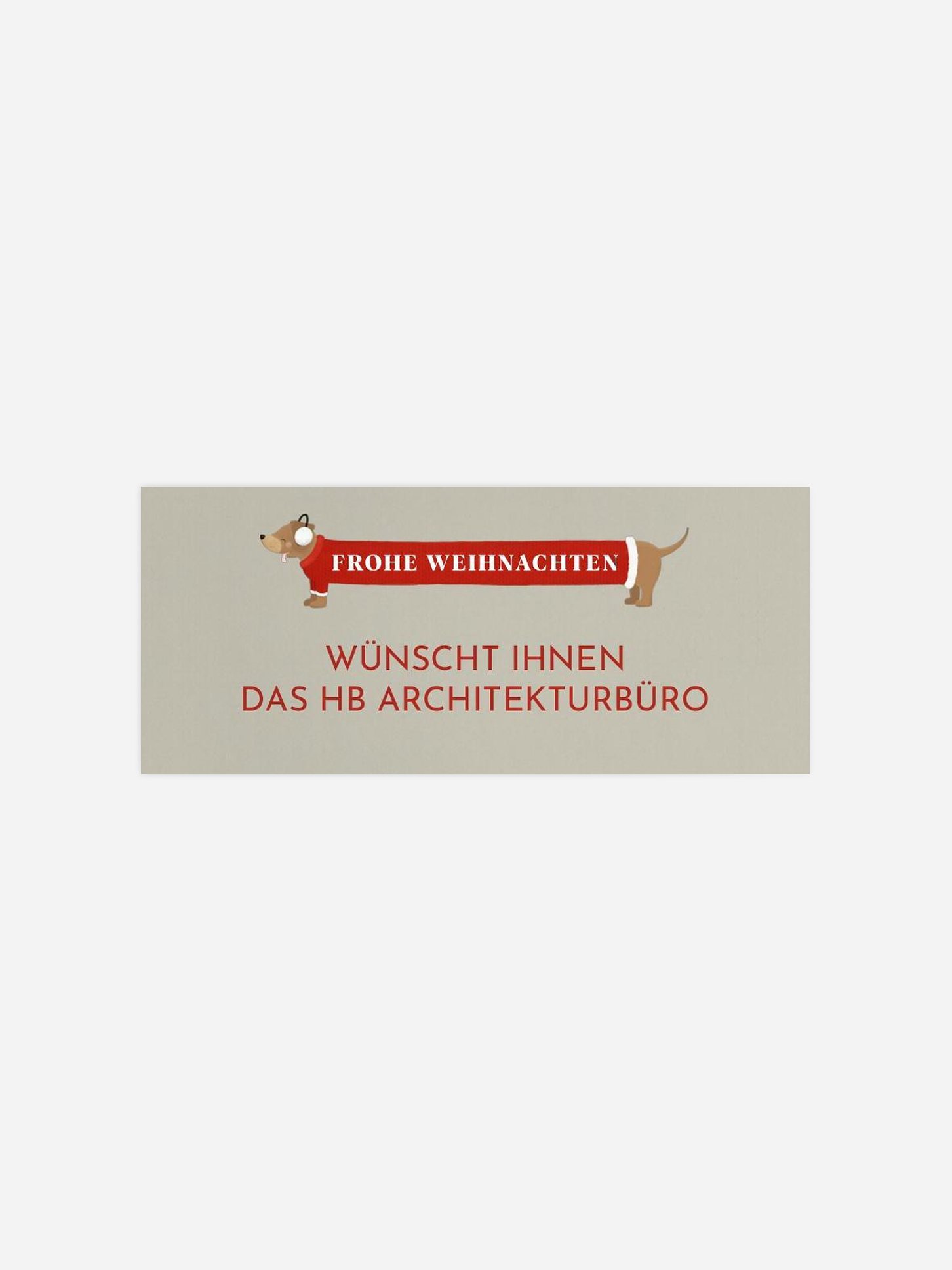 Geschenkaufkleber Geschäftlich Weihnachtsdackel