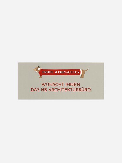 Geschenkaufkleber Geschäftlich Weihnachtsdackel