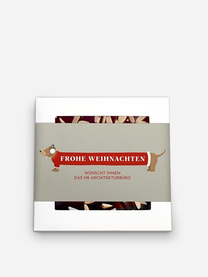 Schokobox geschäftlich Weihnachtsdackel