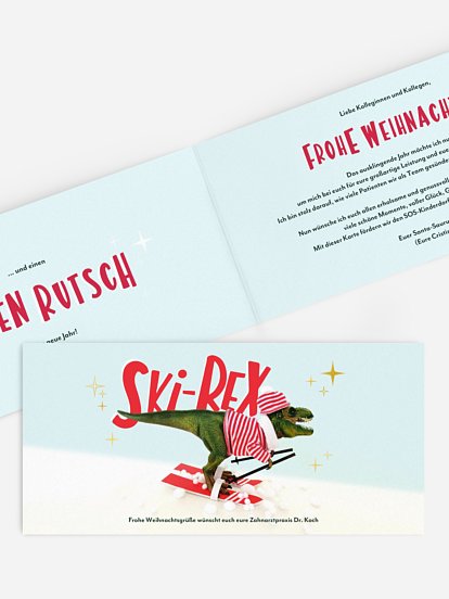 Spendenkarten Geschäftlich Ski Rex