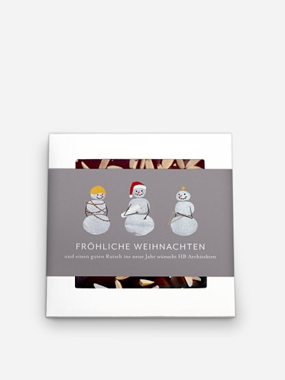 Schokobox geschäftlich Schneemannbau