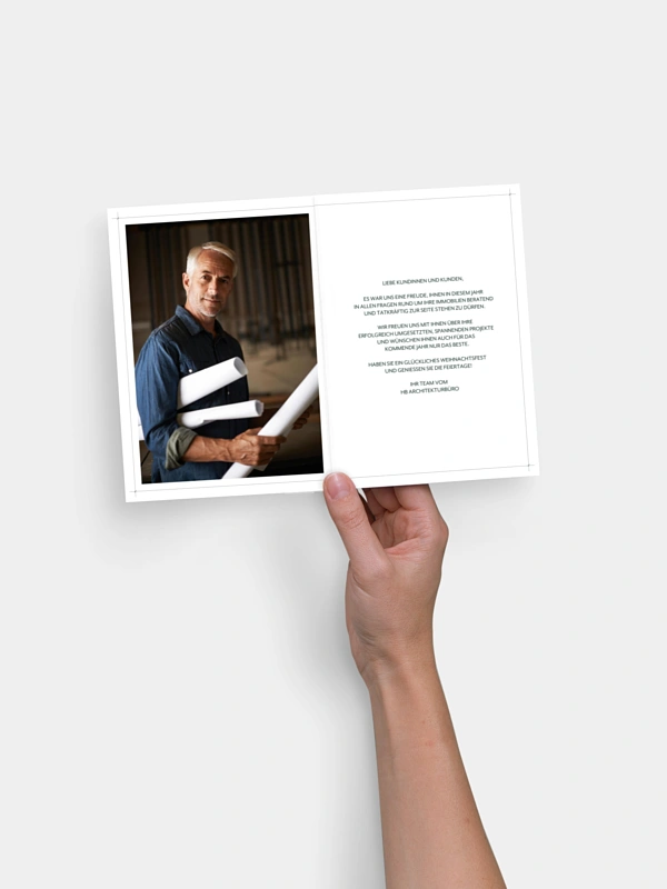 Geschäftliche Weihnachtskarte Golden Lines
