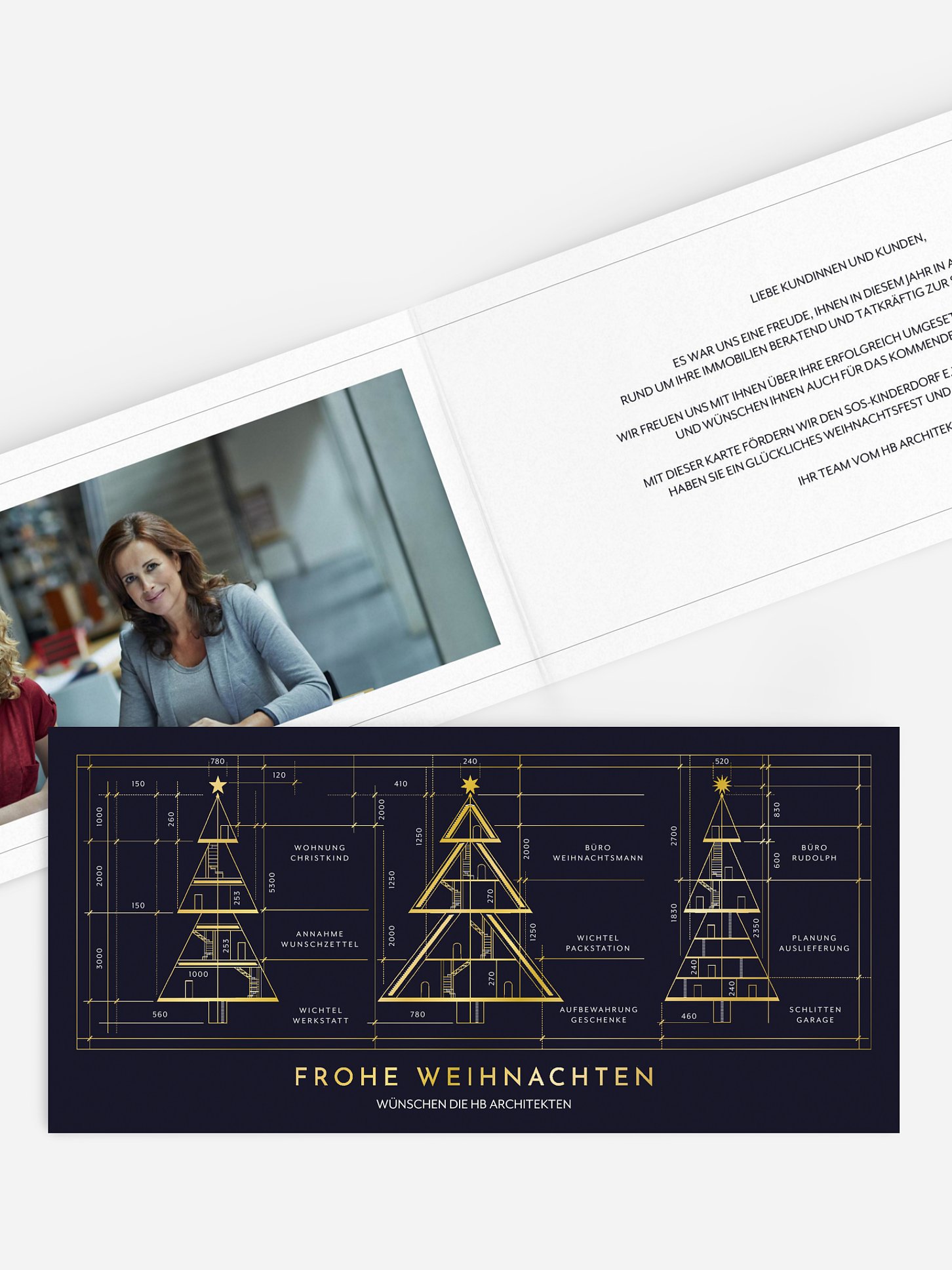 Spendenkarten Geschäftlich Golden Lines
