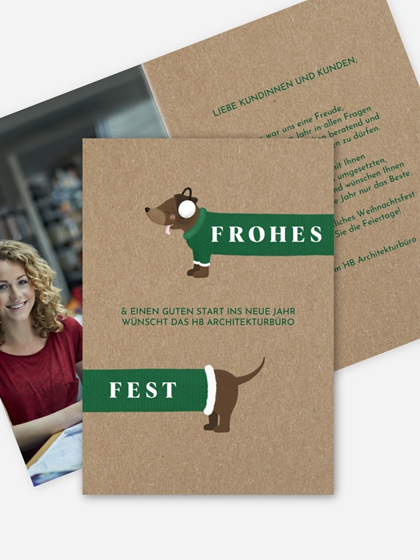 Weihnachtsdackel Kraftpapier
