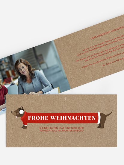 Weihnachtsdackel Kraftpapier