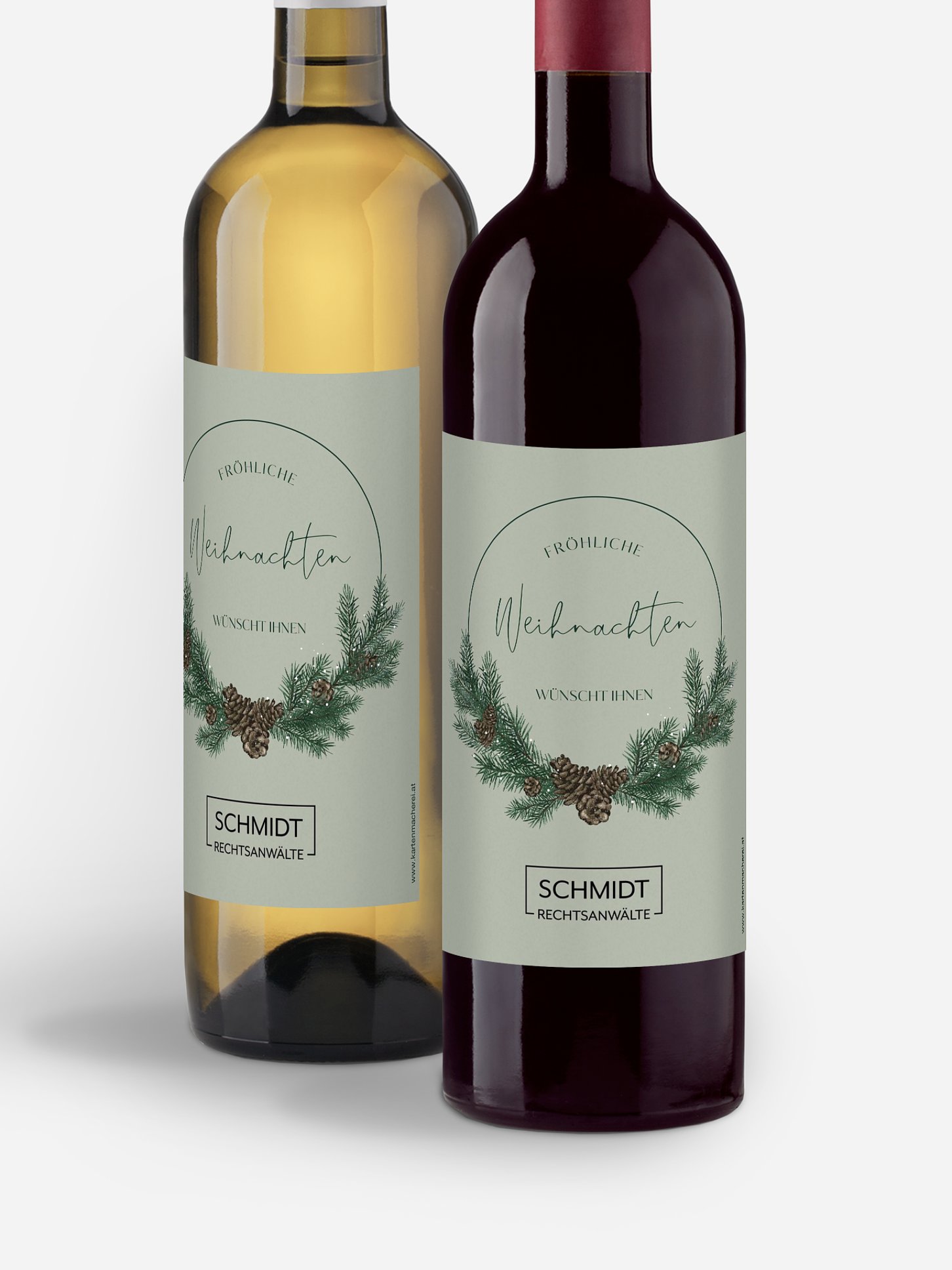 Flaschenetikett geschäftlich Goldener Advent