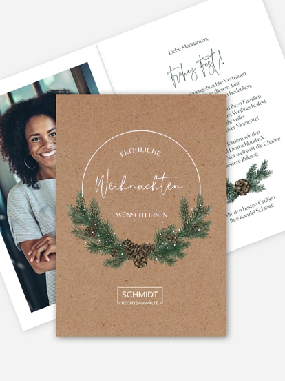 Spendenkarten Geschäftlich Goldener Advent