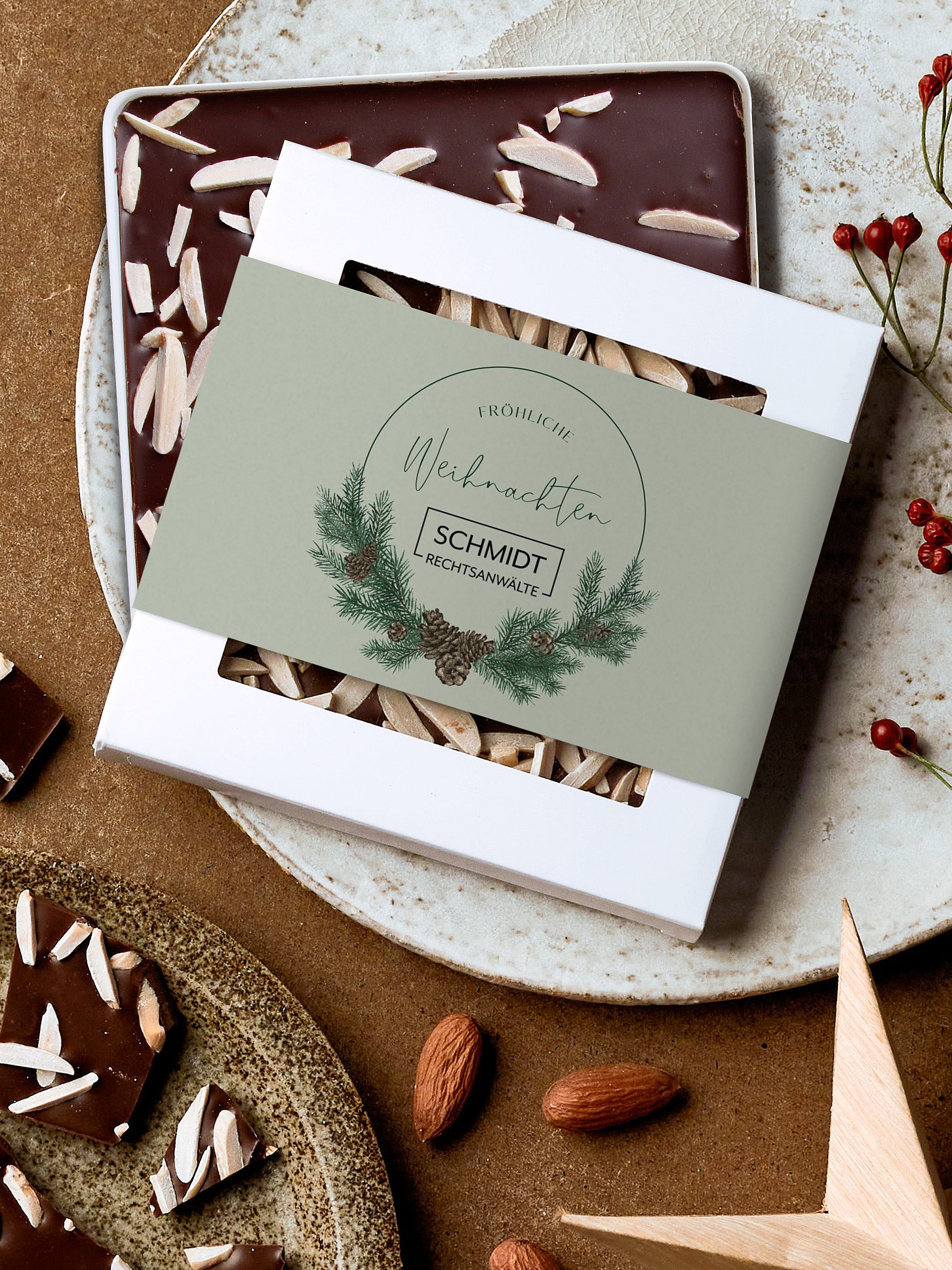 Schokobox geschäftlich Goldener Advent