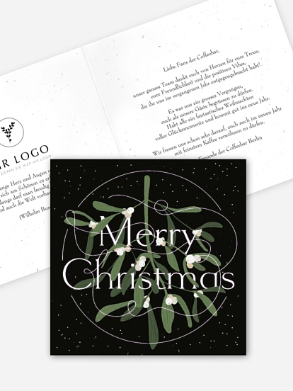 Geschäftliche Weihnachtskarte Chic Lines