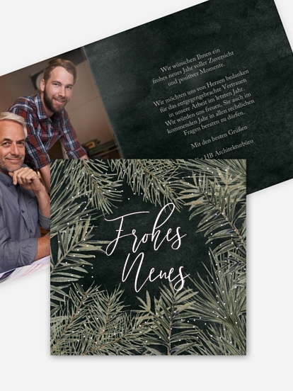 Geschäftliche Weihnachtskarte Sylvester Green