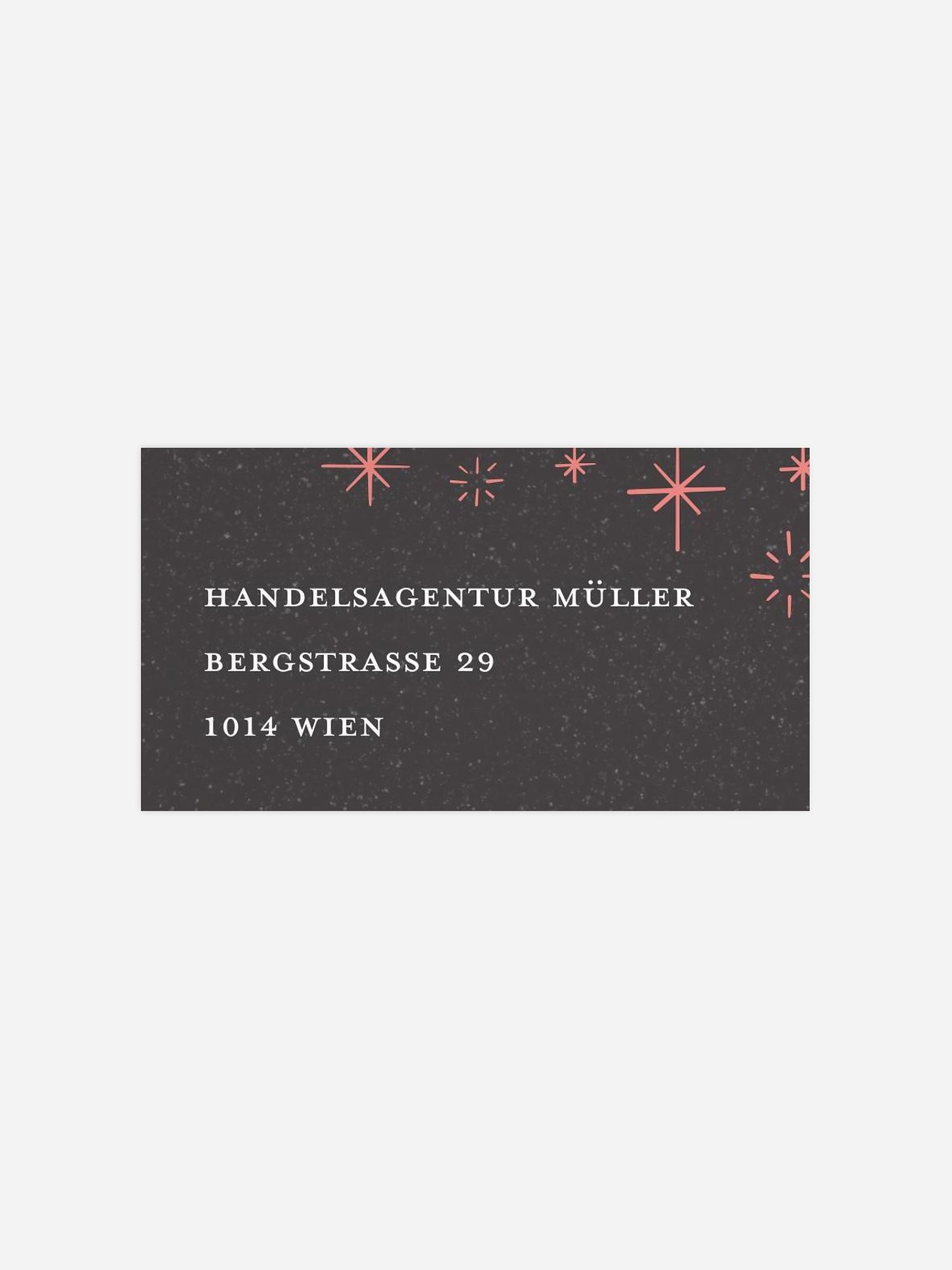 Empfängeraufkleber geschäftl. Weihnachten Tchin-Tchin