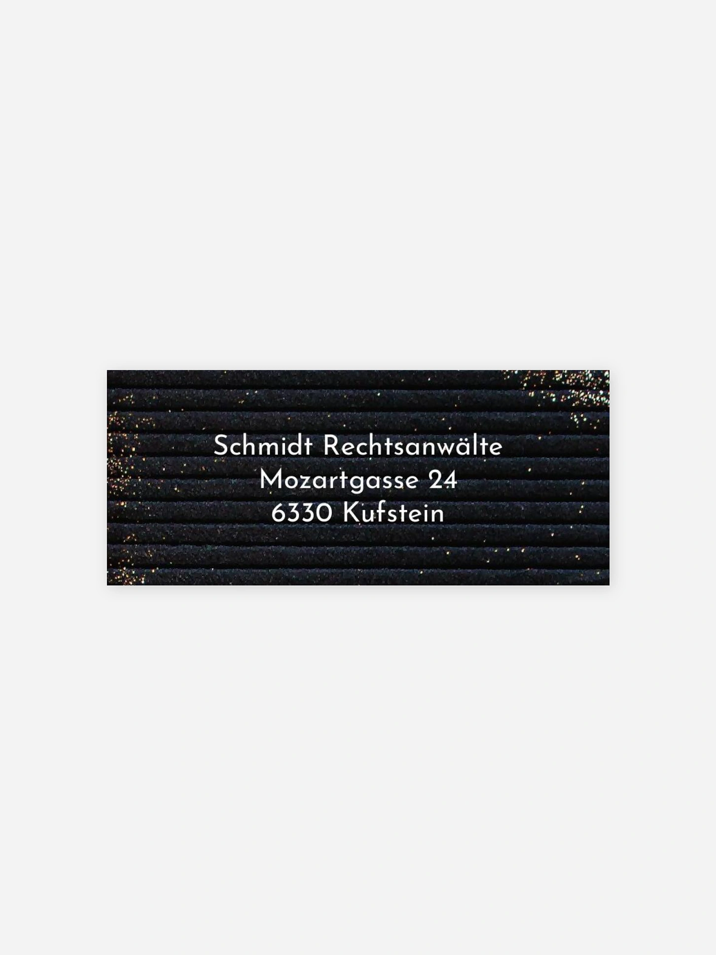 Absenderaufkleber geschäftl. Weihnachten Letterboard