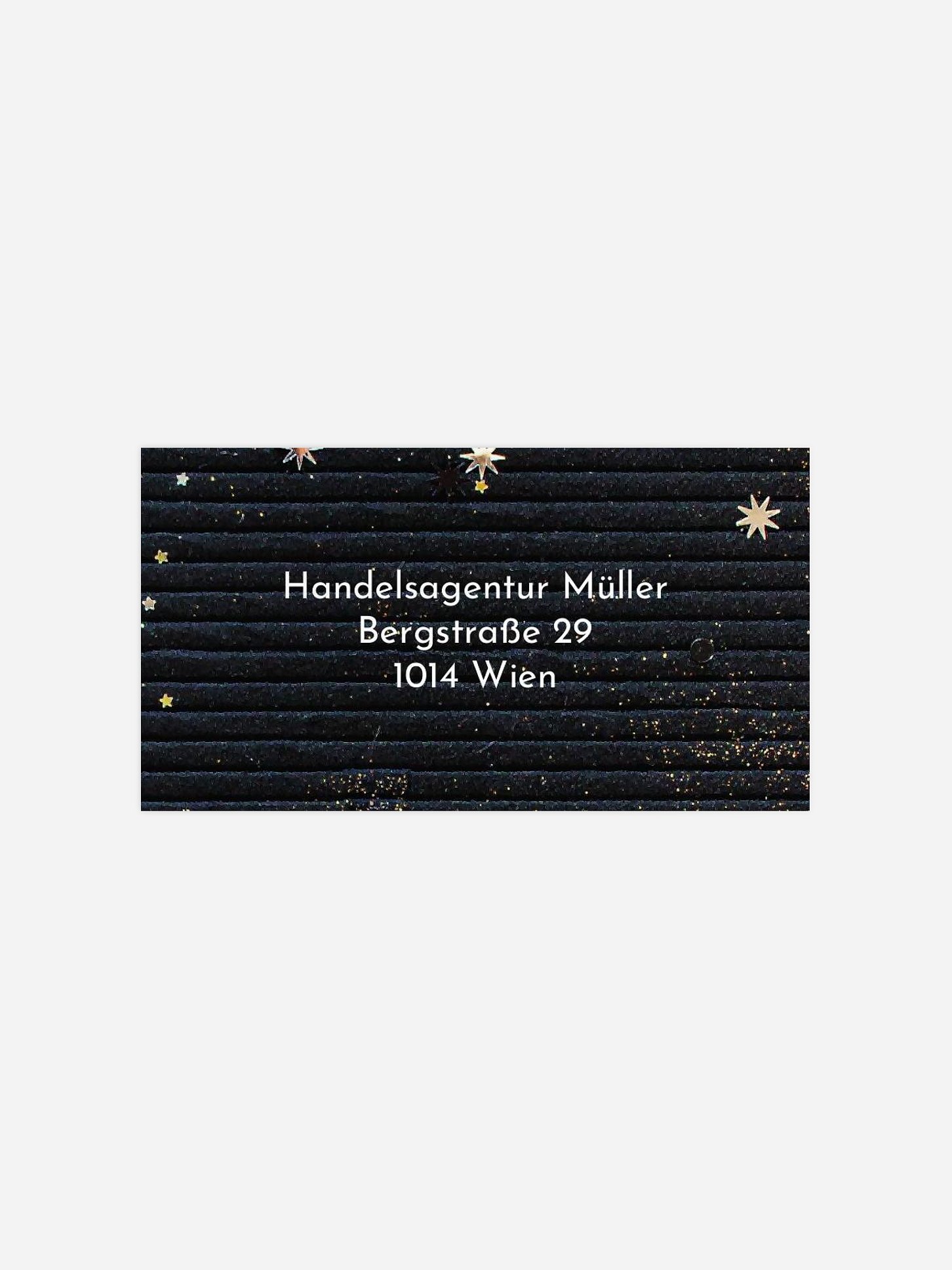 Empfängeraufkleber geschäftl. Weihnachten Letterboard